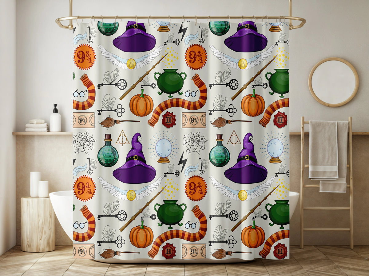 Harry Potter Collage Icons Shower Curtain