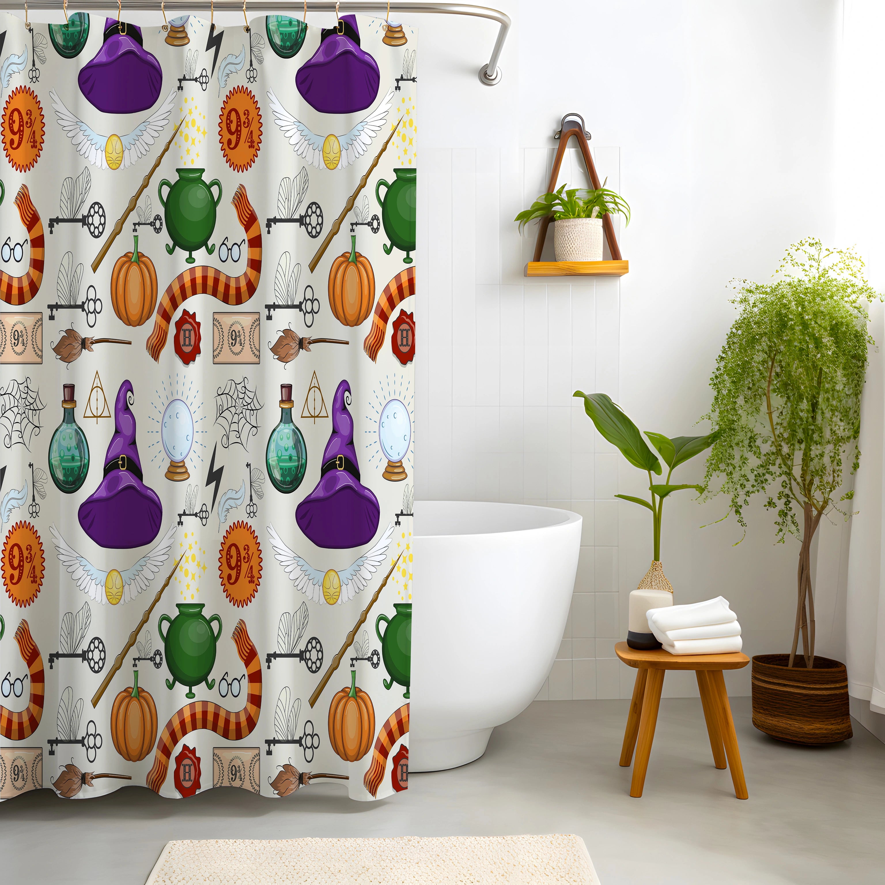 Harry Potter Collage Icons Shower Curtain