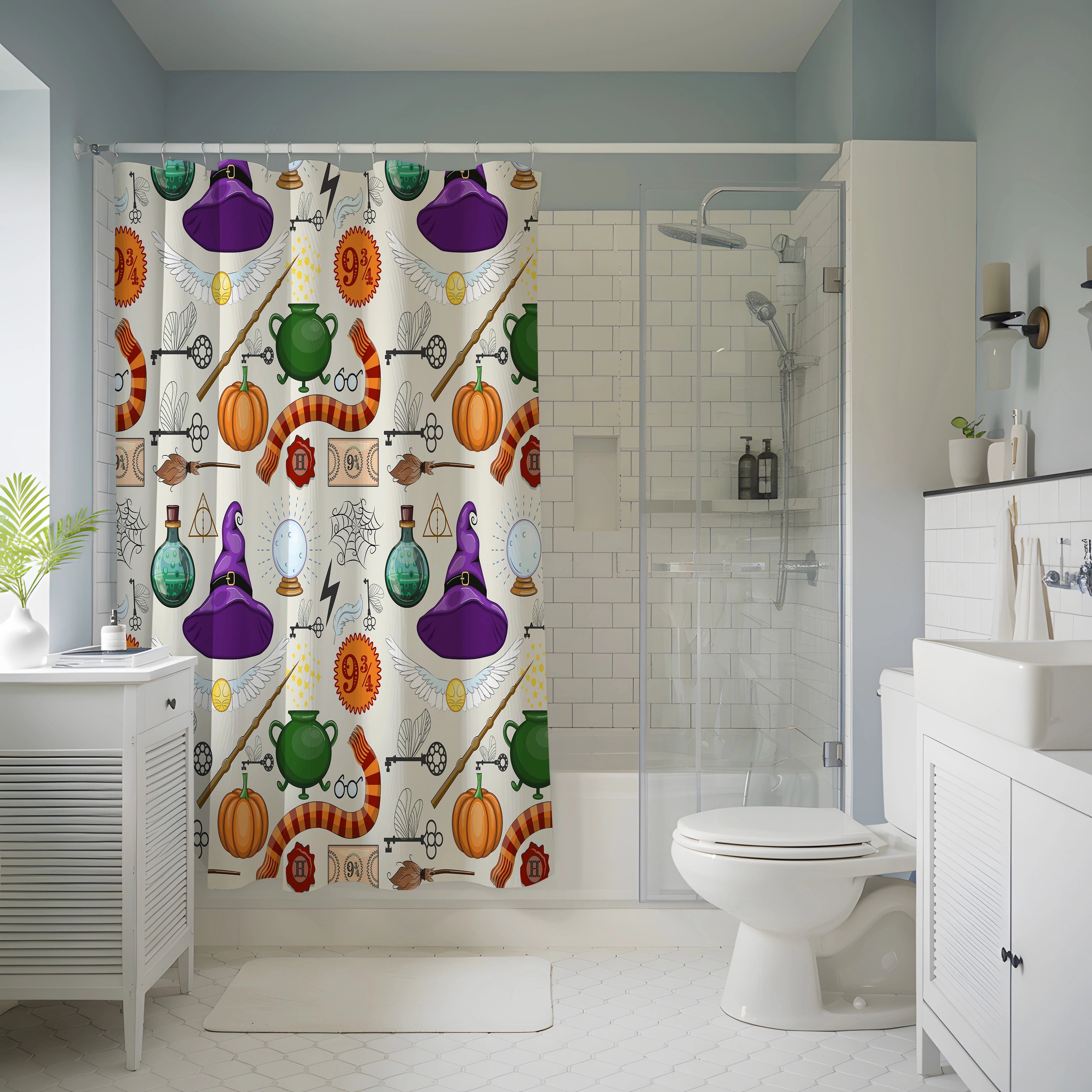 Harry Potter Collage Icons Shower Curtain