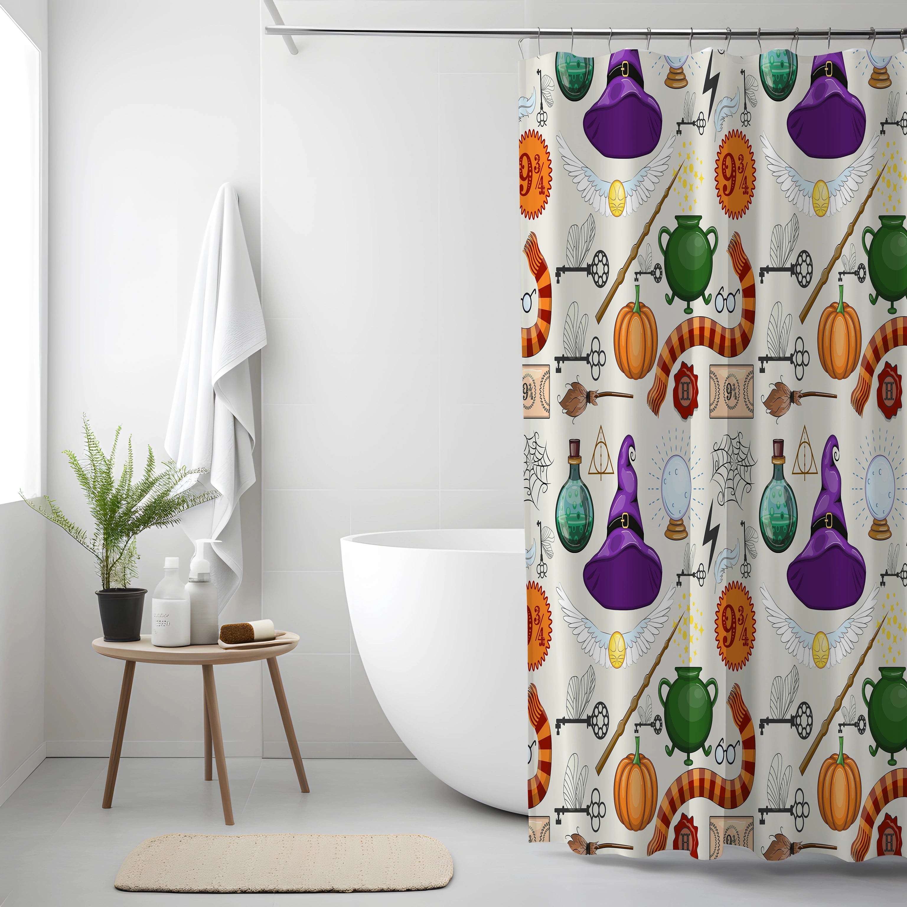Harry Potter Collage Icons Shower Curtain