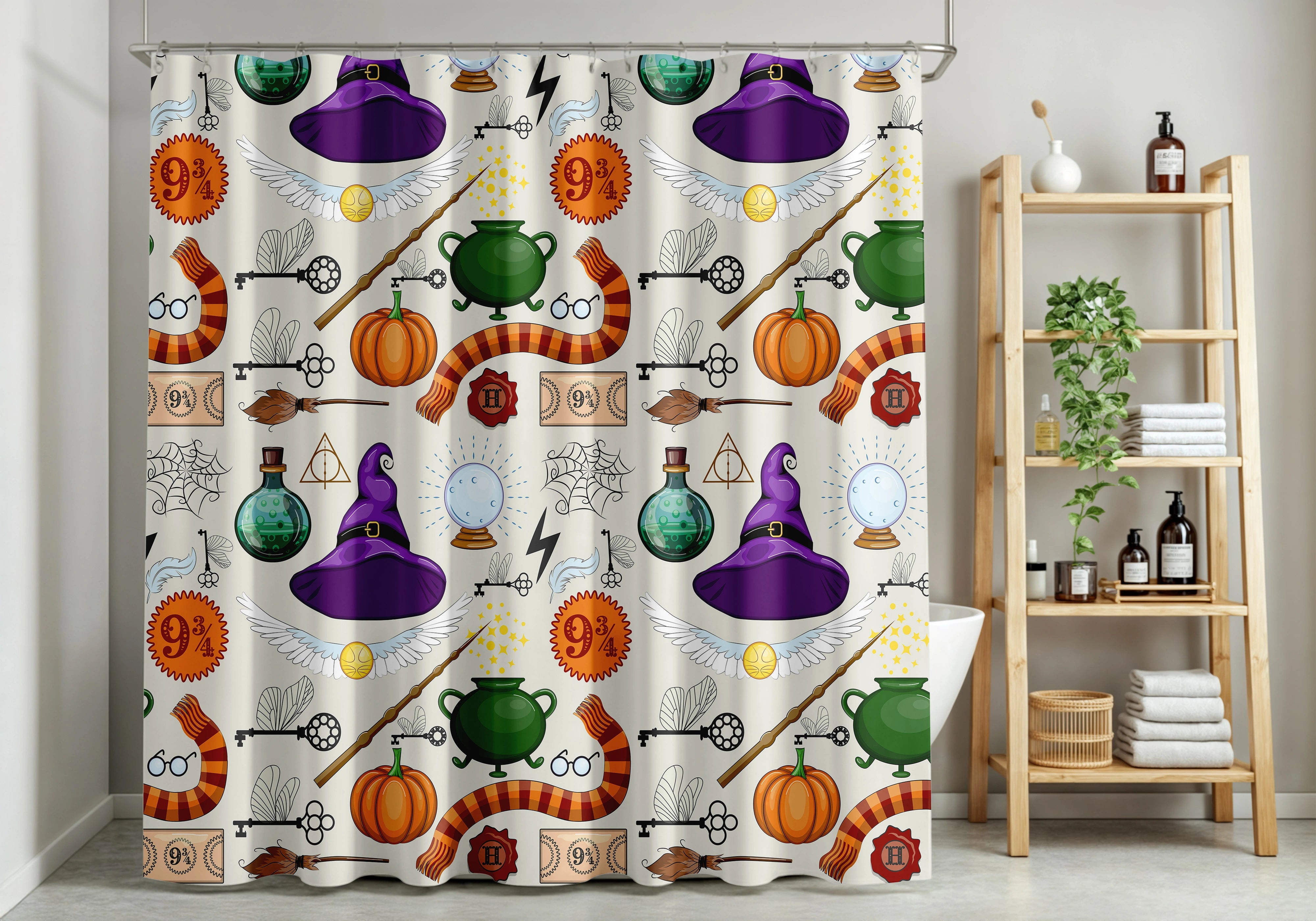 Harry Potter Collage Icons Shower Curtain