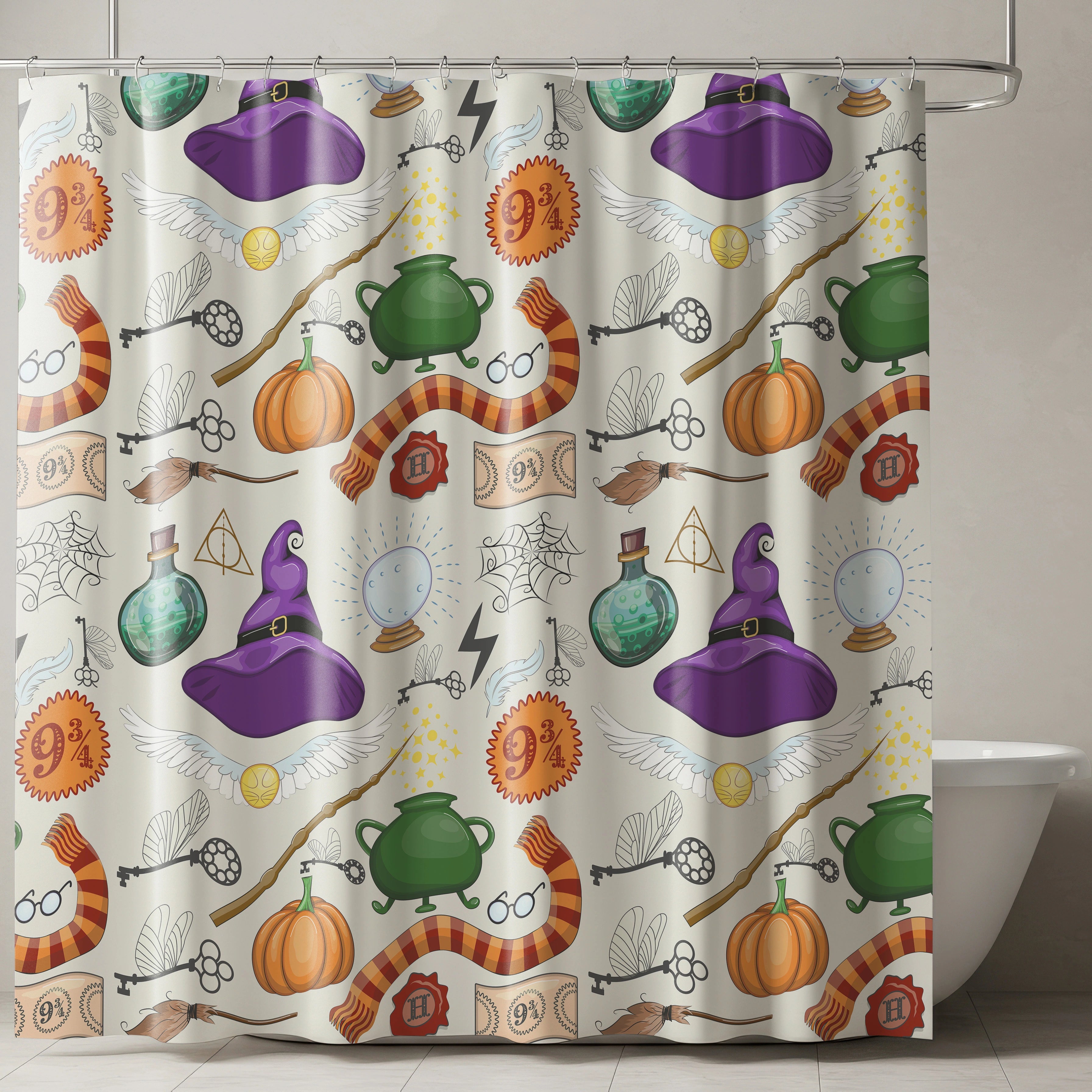 Harry Potter Collage Icons Shower Curtain