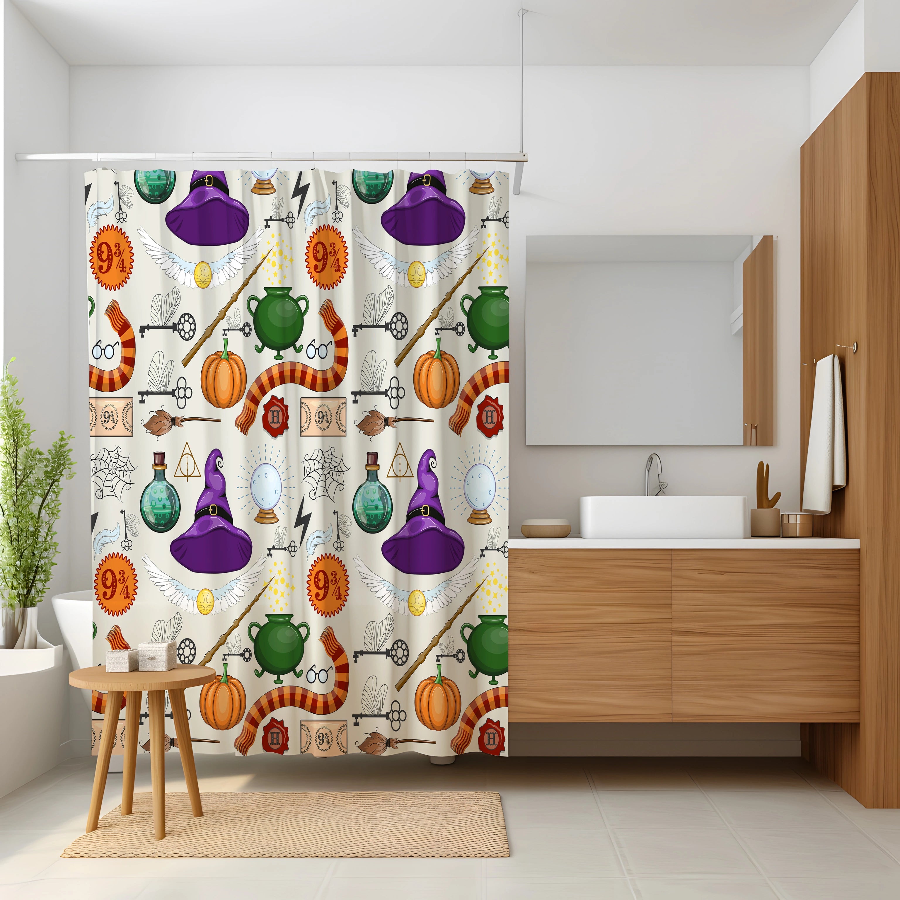 Harry Potter Collage Icons Shower Curtain