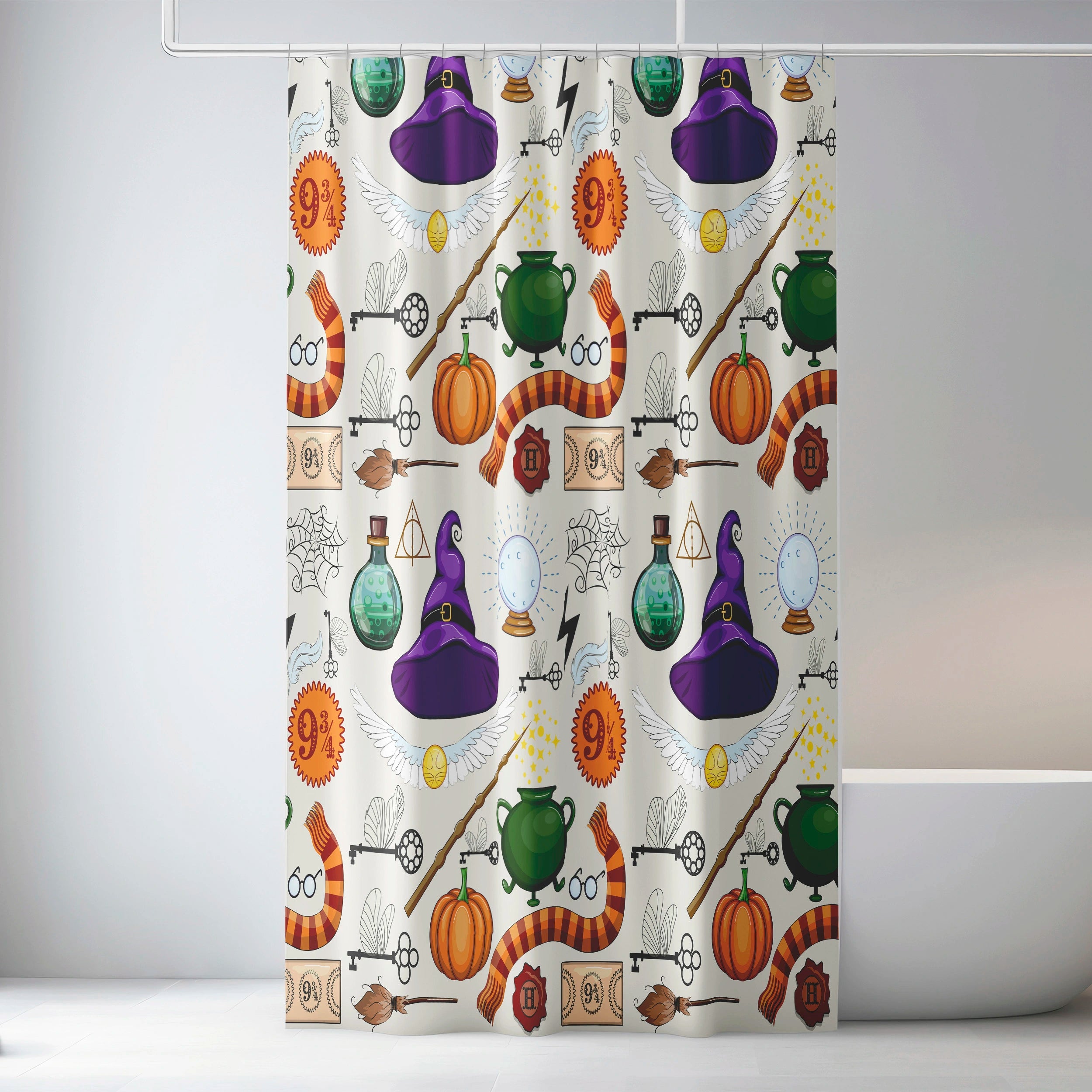 Harry Potter Collage Icons Shower Curtain